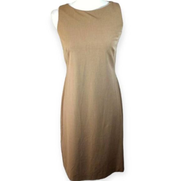 STUDIO BY LONDON TIMES BEIGE/TAN DRESS SZ.6 EUC - Picture 1 of 3